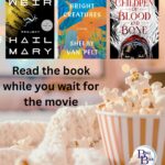 faded image of popcorn with book covers over